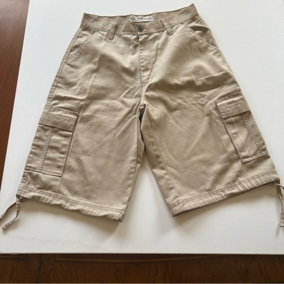 NWOT RB Vintage Utility Cargo Shorts Mens 34 Kaki 14"‎ Inseam (A5) - Picture 1 of 9